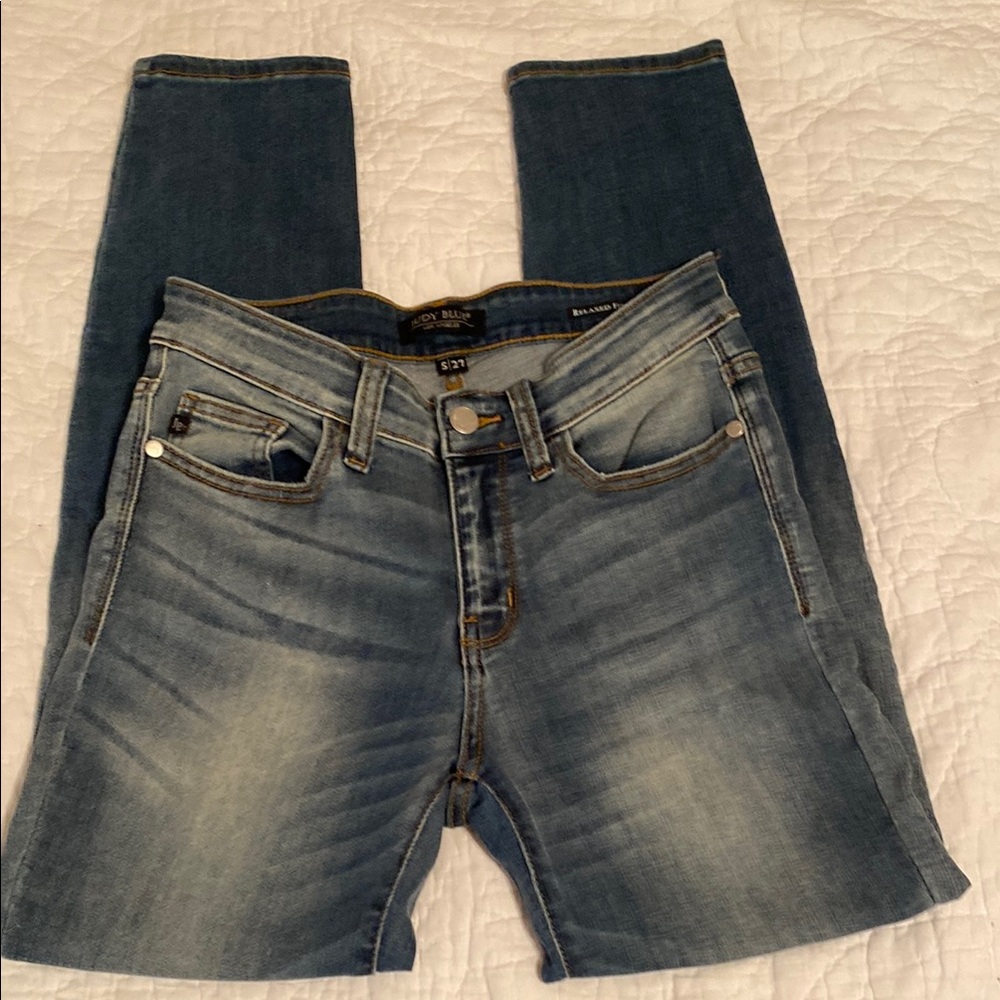Judy Blue Skinny Blue Jeans‎ with Vintage Fading